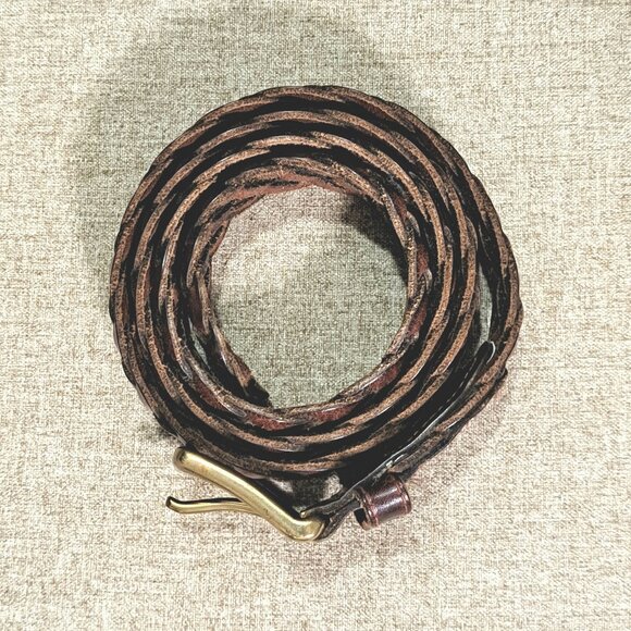 Eddie Bauer Leather Braided Belt - Picture 5 of 6